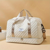 Travel bag Large capacity women's fitness bag Luxury oversized handbag - fashionable and practical compartment design, suitable for travel adventure and fitness activities Lightweight maternity bag storage bag Short business trip luggage bag Independent shoe compartment Lightweight luggage bag, — image 2 of 23