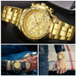 Marque De Luxe Pour Hommes WWOOR Montres De Sport Hommes Mode Casual Dress Golden Chronograph Watch Homme Big Dial Homme Montre-bracelet Relogio Masculino — image 14 of 21