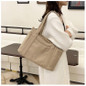 Stylish Corduroy Tote Bag for Women Large Capacity Commuter Shoulder Bag Minimalist Design Crossbody Bag Fashionable and Versatile — image 43 of 61