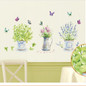 DIY Wall Stickers Home Decor Potted Flower Pot Butterfly Kitchen Window Glass Bathroom Decals Waterproof — image 11 of 11