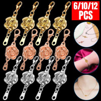 6PCS/10PCS/12PCS Locking Magnetic Clasps Rose Jewelry Magnetic Clasp Necklace Lobster Clasp Closures Magnetic Clasp Connector Chain Extenders for Jewelry Necklace Bracelet — image 2 of 23