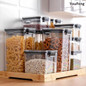 460-1800ML Kitchen Storage Box Sealing Food Storage Container Preservation Plastic Refrigerator Noodle Box Multigrain Storage Pot Milk Powder Container — image 10 of 17