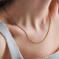 Man's Fashion Jewelry 4MM Silver Gold Plated Stainless Steel Byzantine Link Chain Necklace for Men — image 17 of 18