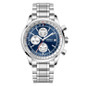 Men's Chronograph Watch, 43.5MM Large Dial Pilot Watch with Slide Rule Bezel, Stainless Steel Band Quartz Wristwatch, Date Display, Daily Water Resistant, Luxury Business Sport Watch for Men — image 24 of 36
