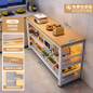 Multifunctional Kitchen Storage Cabinet with Microwave Stand and Cutting Board — image 10 of 58