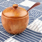 1 Set Solid Wood Spice Jar Sugar Bowl Salt Pepper Seasoning Box Japanese Style With Spoon And Lid Kitchen Tool GFA — image 8 of 14