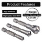 3/15pcs Countersink Deburring Tool Set Drill Bits 1/4 Hex Shank Chamfer Wood Countersink Deburring Drill Bit Tool 5/64 1/8 3/16 — image 6 of 13