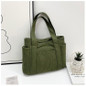 Stylish Corduroy Tote Bag for Women Large Capacity Commuter Shoulder Bag Minimalist Design Crossbody Bag Fashionable and Versatile — image 21 of 61
