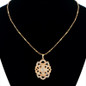 Gold Plated Vintage Bohemian Oval Necklace for Women Small CZ Pendant Link Chain Necklace Collarbone Collares Fashion Jewelry — image 13 of 22
