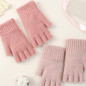 Fashion Gloves Solid Color Knitted Gloves Half Finger Gloves for Office Workers — image 6 of 15