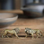 3D Mini Lion Casting Animal Figurine Retro Style Metal Sculpture Home Office Room Desktop Decoration Collect Ornaments Gift — image 6 of 9