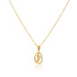 Gold Plated Vintage Bohemian Oval Necklace for Women Small CZ Pendant Link Chain Necklace Collarbone Collares Fashion Jewelry — image 4 of 22