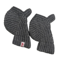 Keep Warm Lengthen Wrist Gloves Solid Color Half Finger Mitten for Teens — image 3 of 20