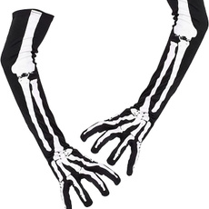 Skeleton Gloves Halloween Costume Accessory - Long Bone Hand Cosplay Prop — image 3 of 12