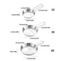 Space Efficient Stainless Steel Frying Pans Nonstick Kitchen Cooking Frypan with Folding Handle Camping Cookware — image 5 of 12