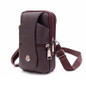 Men Leather Waist Bag, Multifunction Fanny Pack, Large Capacity Belt Bag,Brown Shoulder Bags Crossbody Bags,Multi-layer Buckle Mobile Phone Bag — image 14 of 20