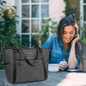 NEW Stylish Women Handbag 15.6 inch Laptop Tote Bag Lightweight  Nylon/Canvas Travel Shoulder Bag Multi-Function Bussiness Briefcase Shopping Bag — image 9 of 18