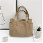 Stylish Corduroy Tote Bag for Women Large Capacity Commuter Shoulder Bag Minimalist Design Crossbody Bag Fashionable and Versatile — image 25 of 61