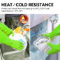 1-Pair Dishwashing Gloves, Reusable Household Gloves, Kitchen Gloves, Long Sleeve, Thick Latex, Cleaning, Washing, Working, Painting, Gardening, Pet Care (Size M,Green, Rb2143) — image 5 of 8