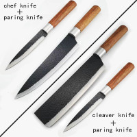 Chefs Knife Set Knives Kitchen Set - Real Wood Handle- Professional Kitchen Knife - 2 Piece Stainless Steel Cutlery Knives Set — image 2 of 13