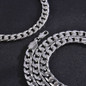 1 Pair(Necklace+Bracelet ) 925 Sterling Silver Solid 7MM Cuban Curb Chain Necklace Mens Silver Bracelet Set — image 13 of 14