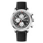 Men's Chronograph Watch, 43.5MM Large Dial Pilot Watch with Slide Rule Bezel, Stainless Steel Band Quartz Wristwatch, Date Display, Daily Water Resistant, Luxury Business Sport Watch for Men — image 36 of 36