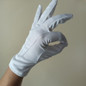 Professional Cotton White Gloves for Ceremonies and Performances - Non-Slip, Breathable, with Three-Stripe Design — image 4 of 7