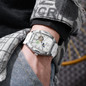Dulunwe Starry Moon Phases Hollow Out Automatic Mechanical Watch Rubber Strap Luminous Wristwatch Tonneau Sports Men's Tourbillon Watches — image 5 of 15