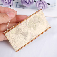 2PCS 1/12 Mini World Map Simulation Furniture Model Toys for Doll House Decoration Dollhouse Miniature Accessories — image 2 of 11