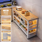 Multifunctional Kitchen Storage Cabinet with Microwave Stand and Cutting Board — image 53 of 58
