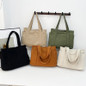 Stylish Corduroy Tote Bag for Women Large Capacity Commuter Shoulder Bag Minimalist Design Crossbody Bag Fashionable and Versatile — image 54 of 61