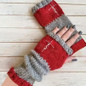 Autumn and winter heart-shaped contrasting color retro warm fashion finger gloves — image 25 of 42