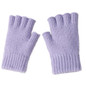 Fashion Gloves Solid Color Knitted Gloves Half Finger Gloves for Office Workers — image 4 of 15
