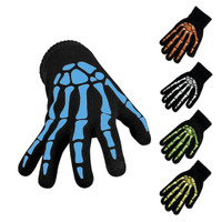 Novelty Halloween Glowing Claw Gloves Scary Cosplay Costume Full Finger Gloves Adult Unisex Gothic Knitting Gloves BUT — image 2 of 15