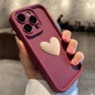 Cute INS 3D Love Heart Silicone Phone Case For iPhone 11 12 13 14 15 Pro Max XS XR 7 8 Plus SE 2020 Shockproof Candy Cover — image 5 of 5