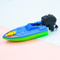 1pc Speed Boat Ship Wind Up Toy Float In Water Kids Toys Classic Clockwork Toys Bathtub Shower Bath Toys for Children Boys Toys — image 10 of 11