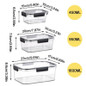 PP Food Storage Box Plastic Transparent Container Set with Lid Leakproof Kitchen Storage Bottle Jar Dry Food Jar Stackable Organizer Box for Freezer,Dishwasher, Oven, Microwave,Leftovers — image 4 of 36