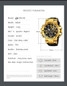 Top Brand Luxury Men Sport Chronograph Watch Dual Display Watches Army Military Watch Multifunction Electronic Watch 5 Bar Waterproof Rubber Watch — image 15 of 23