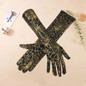 Stretchable Spiderweb Pattern Gloves Soft Breathable Arm Gloves For Halloween Costume Accessories Cosplay Handwear — image 5 of 12