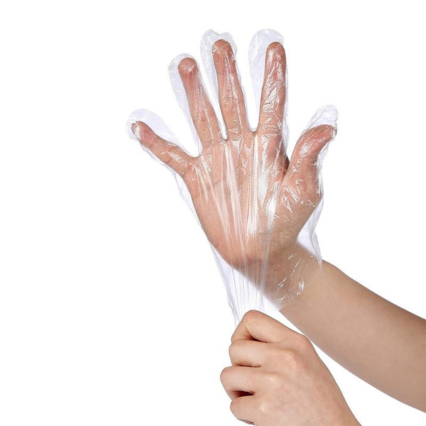 Disposable Gloves, Food Prep Gloves Plastic Food Safe Gloves, Food Handling, One Size Fits Clear 100 Count — image 1 of 15