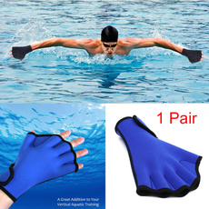 1 Pair Swimming Gloves Aquatic Fitness Training Fingerless Webbed Gloves — image 3 of 9