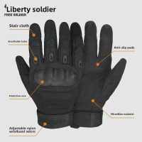 Tactical Gloves for Outdoor Work & Motorcycling - Anti-Slip, Durable, Full-Finger Touchscreen — image 2 of 10
