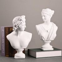 Ancient Greece European Resin David Venus Head Statuees Decoration Home Livingroom Goddess Sculpture Figurin Office Desktop Furnishing Crafts — image 2 of 13