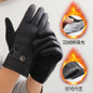 Touchscreen Winter Gloves for Men – Fleece-Lined Windproof Driving & Riding Gloves in Suede Fabric — image 10 of 10