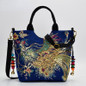 Ethnic Style Embroidery Bag Bag Canvas Peacock Embroidery Little Women's Bag Middle-aged One-shoulder Carry Diagonal Crossover Bag — image 6 of 18
