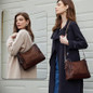 Leather Shoulder Bag for Women Stylish Crossbody Purse with Multi Pockets Work Travel Bag — image 4 of 9