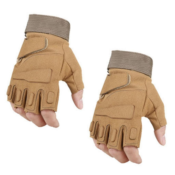 Tactically Fingerless Glove Breathable Outdoor Knuckles Protective Glove — image 1 of 12