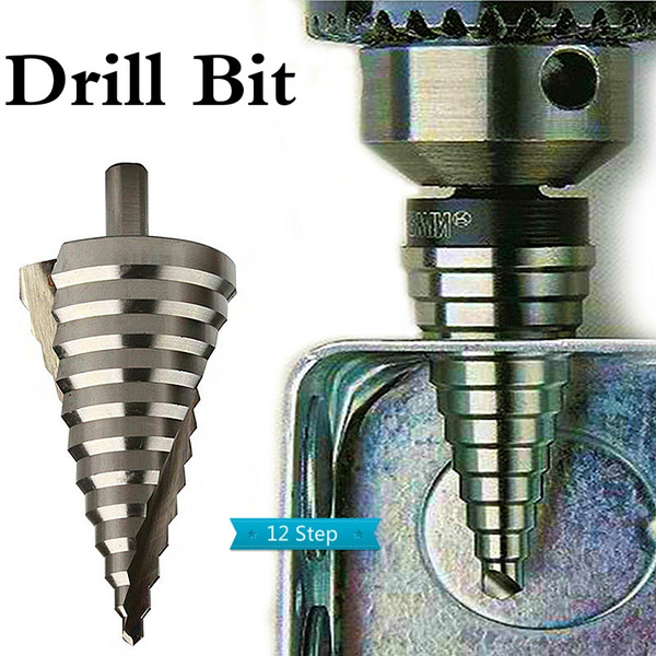1Pcs 6-60mm 12 Step HSS Drill Bits Spiral Groove Triangular Drill Bit — image 1 of 13