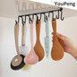 Kitchen Cabinets Ceiling Storage Hook With 6/12 Hooks Desk Cabinets Organizer Hanging Rack Organizer Kitchen Hanging Tool — image 16 of 18