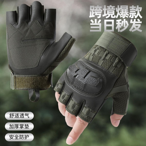 Tactical Combat Gloves - Military Grade Half Finger Design for Cycling, Outdoor Training & Motorcycle Riding | Anti-Slip, Abrasion & Cut Resistant — image 1 of 22